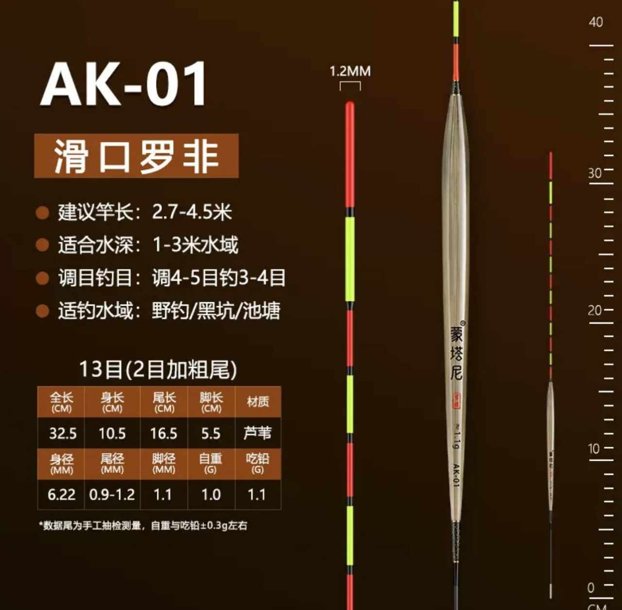 Phao Cỏ Lạc Phi Ak-01 Chuyên rô phi,diếc chì 1,1gr cao cấp-Phao cỏ câu đài-phao câu đài