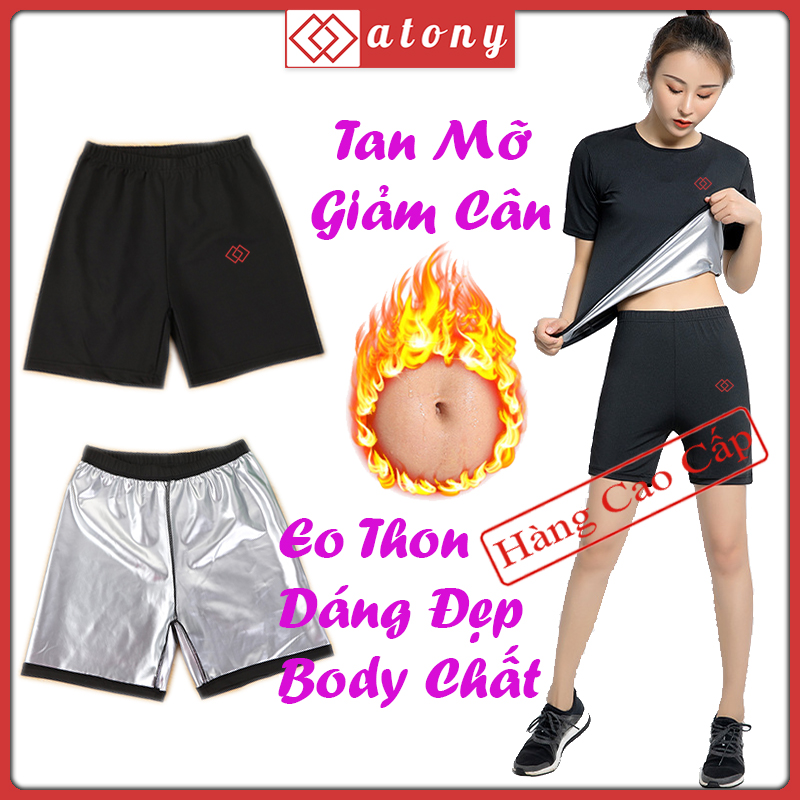 Quần Đổ Mồ Hôi Giảm Mỡ Bụng ATONY, Quần Sinh Nhiệt Giảm Mỡ Bụng Chính Hãng, Quần Giảm Mỡ Bụng Tráng Bạc Nano Nhật Bản