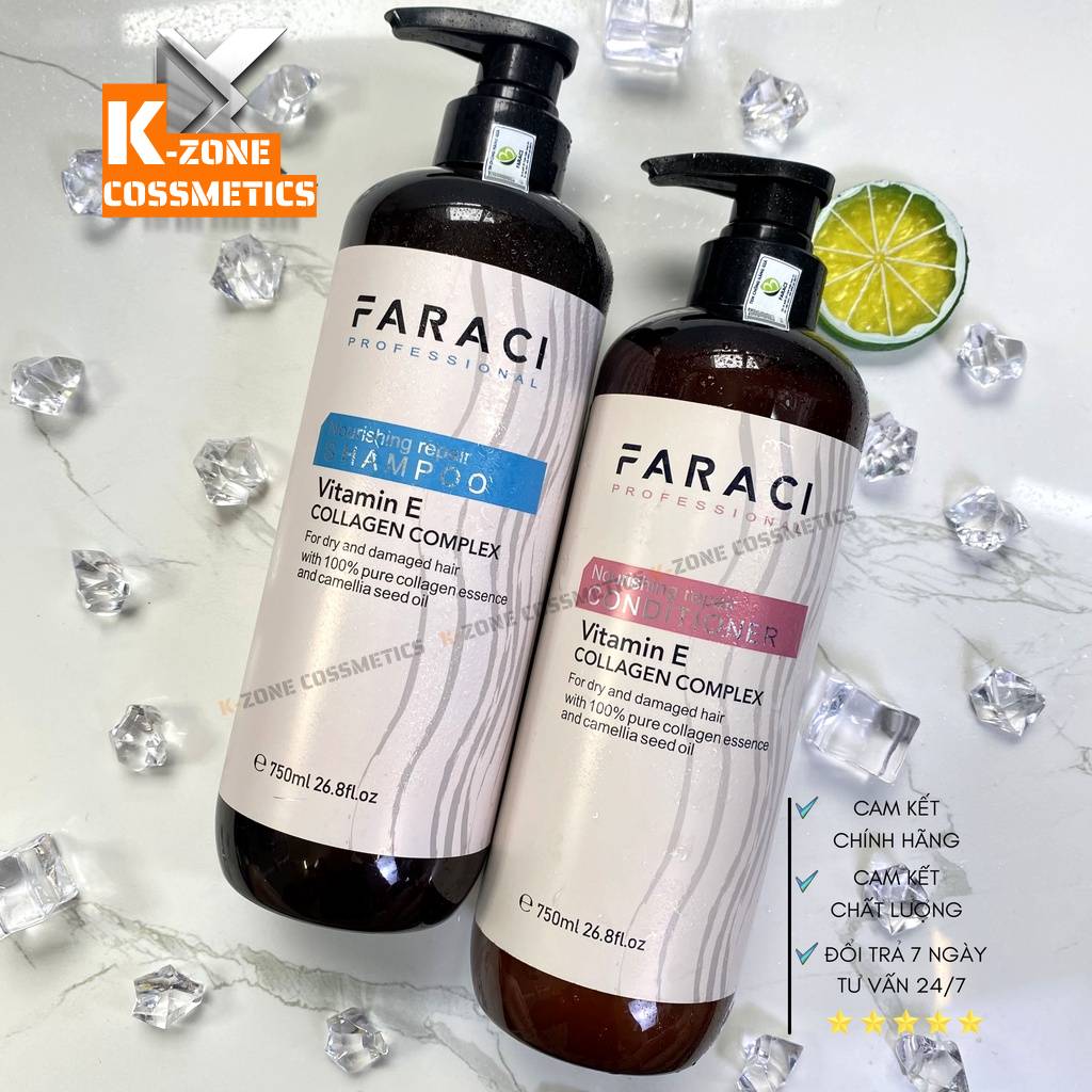 Dầu Gội Xả Faraci 750ml chuyên phục hồi chống rụng siêu miềm mượt
