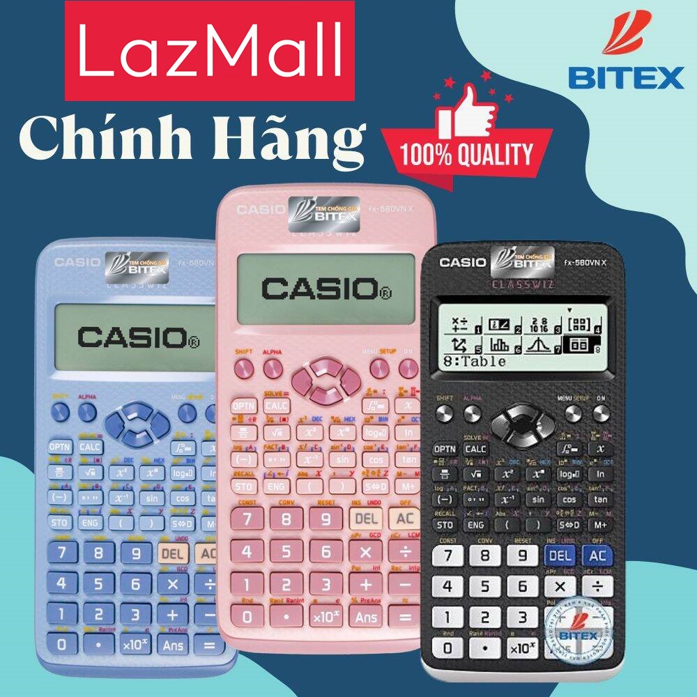 LazMall Máy Tính Casio FX580VNX Made In Thái Lan Team + Phiếu Bảo Hành 7 Năm Chính Hãng - Máy Tính Học Sinh Giá Rẻ FX580VNX Đột Phá Với 521 Tính Năng, Tốc Độ Xử Lí Nhanh Gấp 6 Lần Được Bộ Giáo Dục Và Đào Tạo Cho Phép Mang Vào Phòng Thi.