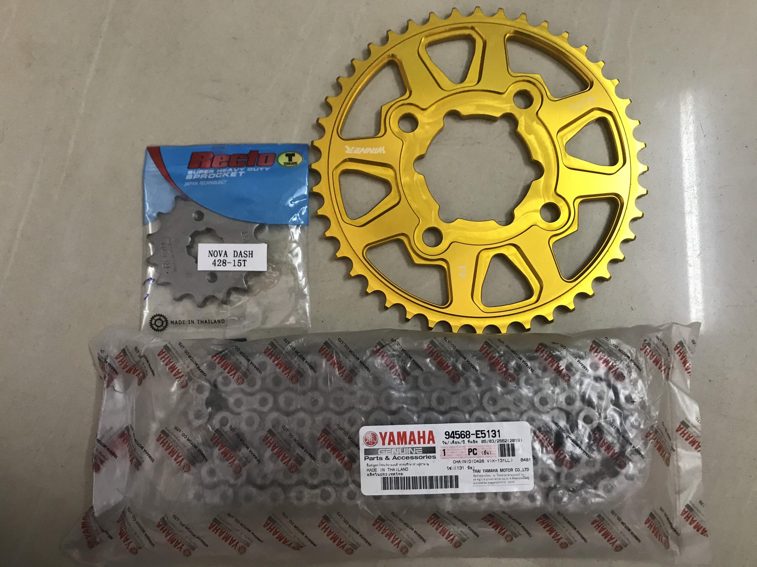 Nhông sên dĩa cho Winner - WinnerX (nhông recto15- dĩa nhôm cnc7075 44-sên DID TFX)