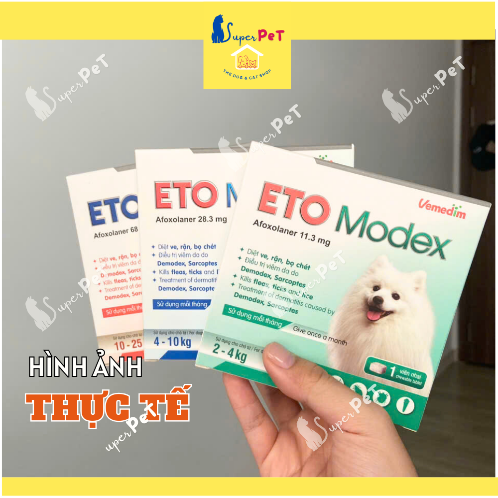 Thuốc Trị Ve Chó  ETO MODEX (1 Viên/ Hộp) Thuốc Thú Y, Thuốc Cho Chó Ve Rận