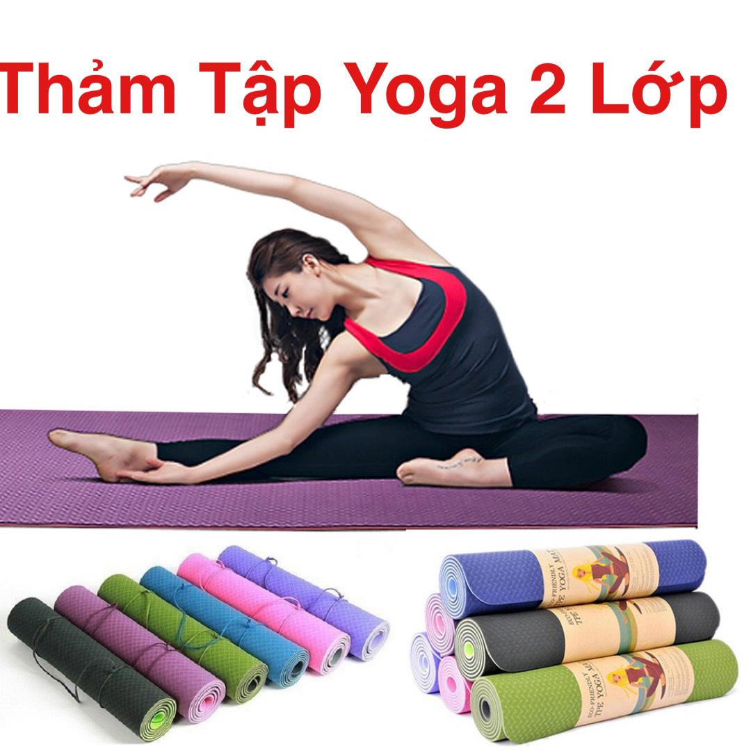 Thảm tập yoga tpe 2 lớp siêu bền, siêu nhẹ 6mm thảm tập yoga 2 lớp tpe dày 8mm | shop thảm tập yoga 2 lớp giá tốt tháng 1, 2022 thảm tập yoga tpe 6mm 2 lớp thảm tập yoga 2 lớp thảm tập gym và yoga tpe 2 lớp 6mm2l