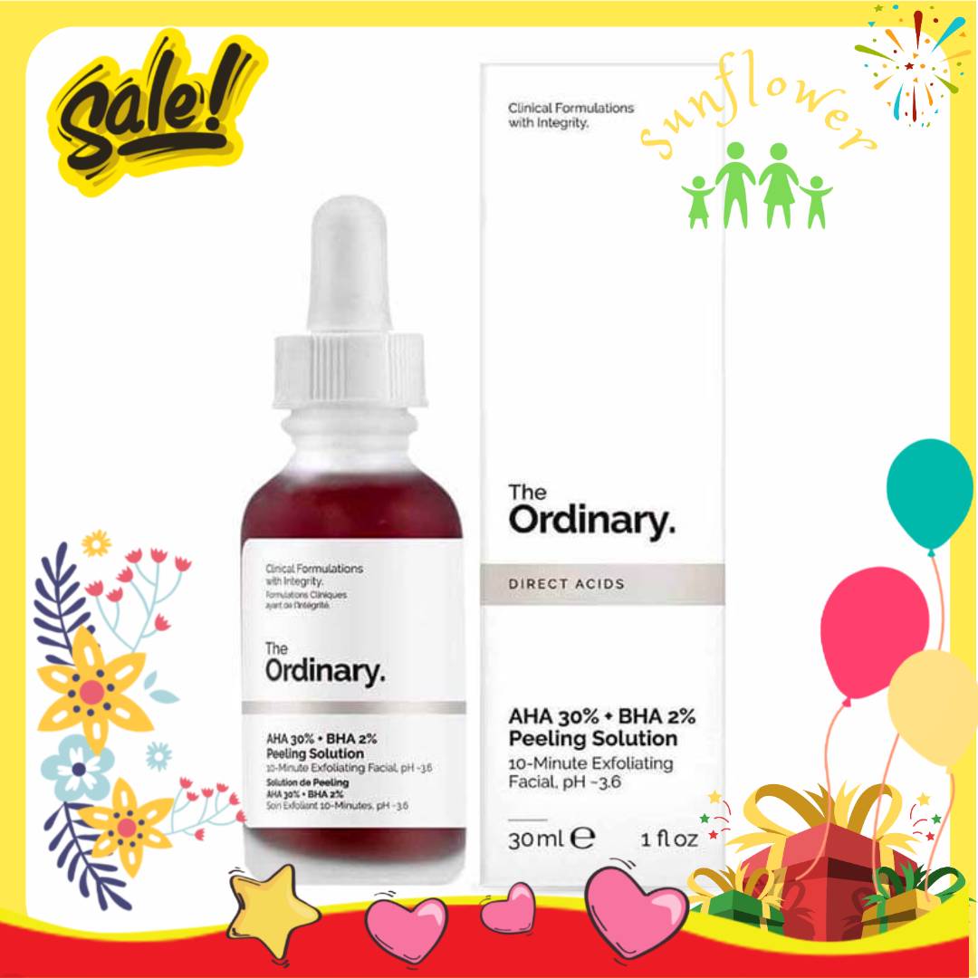 Tinh chất tẩy da chết hóa học the ordinary aha 30% + bha 2% peeling solution