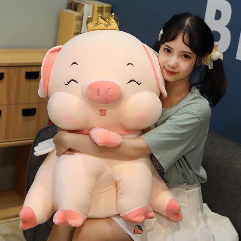 [HCM]GẤU BÔNG HEO VƯƠNG MIỆN NGỒI CAO CẤP DỄ THƯƠNG