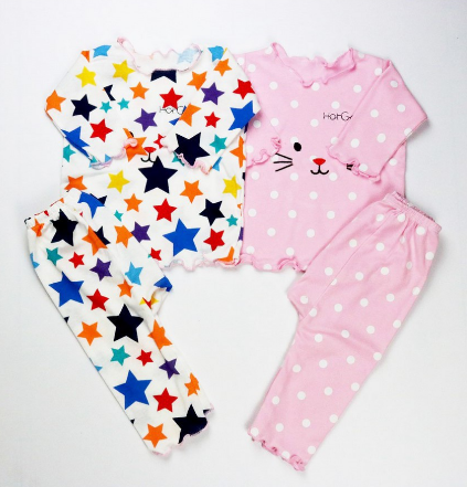 (được lựa mẫu) Combo 3 bộ đồ dài tay Hotga cho bé 6 - 10kg