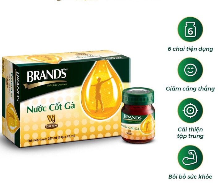 [FreeshipMAX] Nước Cốt Gà Brand’s Vị Dịu Nhẹ - Sản phẩm Mới, Từ Thái Lan, giúp tang cường trí nhớ, bồi bổ cơ thể, nước cốt gà Brand, nước cốt gà Brands, PP Sâm Yến Thái An