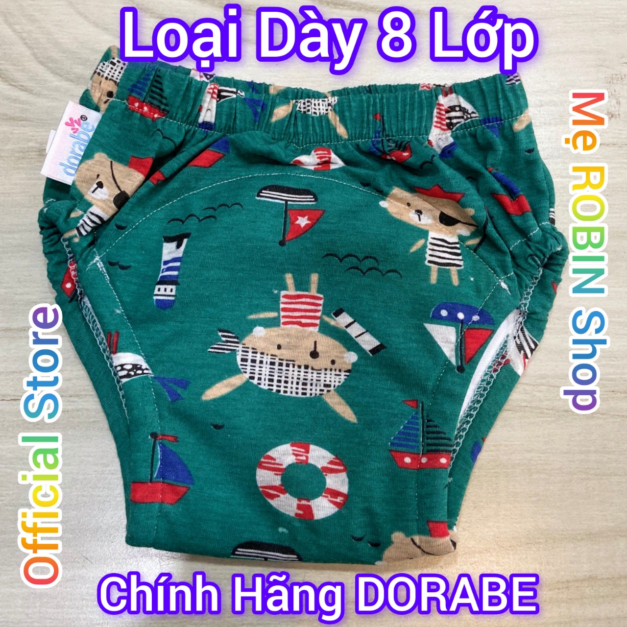 [Cotton 8 Lớp Siêu Dày] Quần Bỏ Bỉm-Bỉm Vải DORABE Chính Hãng (Đủ Size 3-22kg)