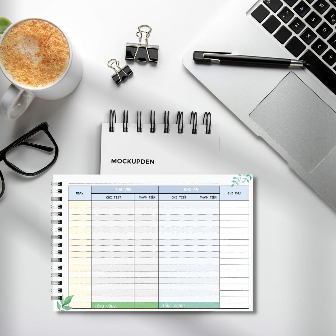 Sổ ghi thu chi - Số kế toán tiện lợi size 21x15cm