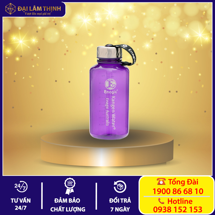 [HCM]Bình Chứa Nước Điện Giải Kangen – Màu Tím – 1 Lít (chính hãng)