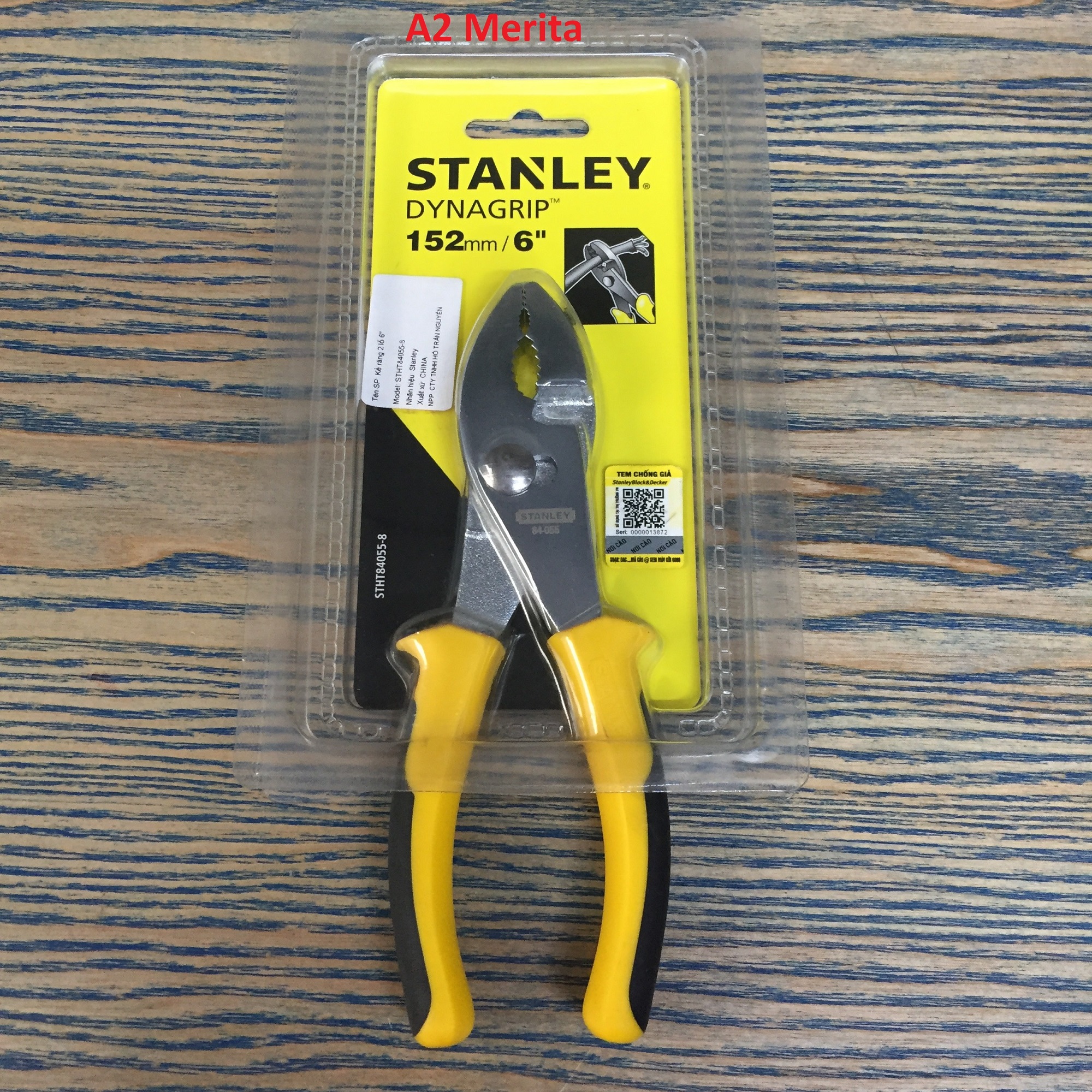 Kềm răng 2 lỗ 6" stanley stht84055-8