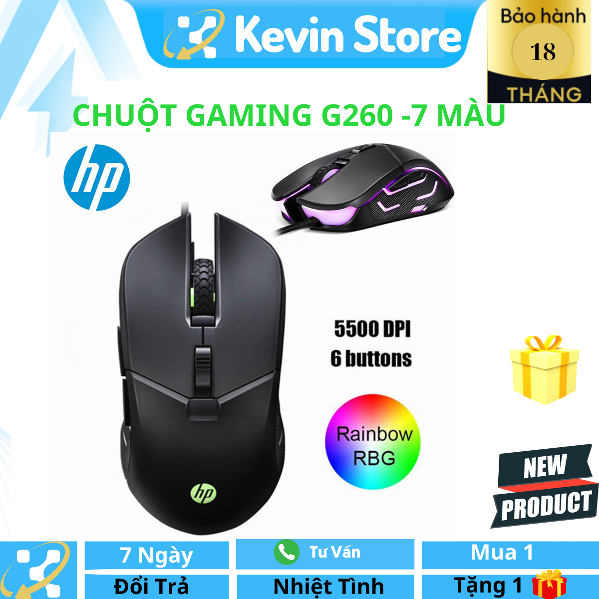 Chuột máy tính có dây led 7 màu hp g260 .chuột chuột gaming 6d chuyên game hp g260 led đa màu cổng usb.chuột máy tính pc laptop có dây có dây hiệu suất cao chuột chơi game quang học với 7 màu sắc led cầu vồng cho máy tính