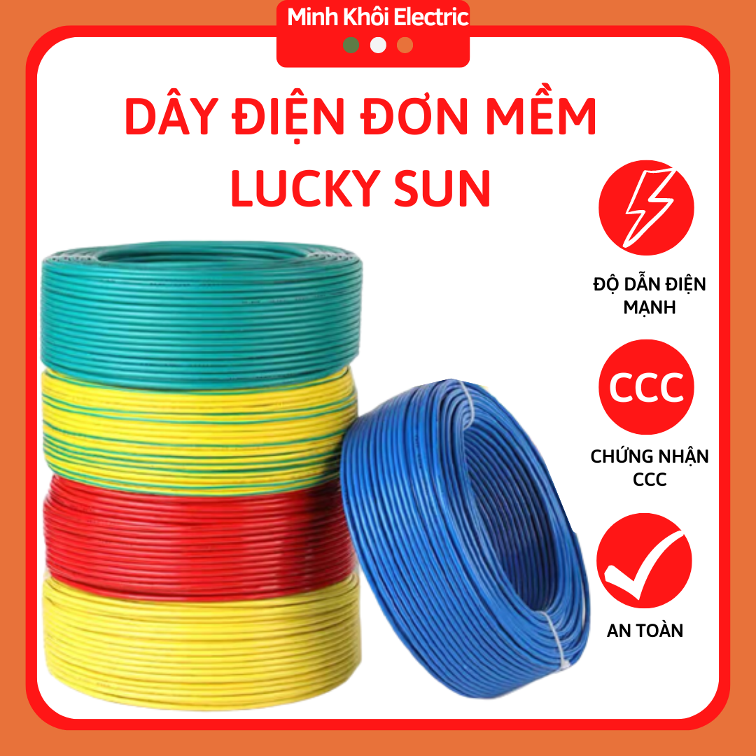 100m Dây Điện Đơn Mềm Lõi Đồng Các Loại, dây điện chịu nhiệt đơn nhiều lõi, dây và cáp điện, dây điện xịn lõi đồng, dây cáp điện đơn, dây điện lực hạ thế, cuộn dây điện