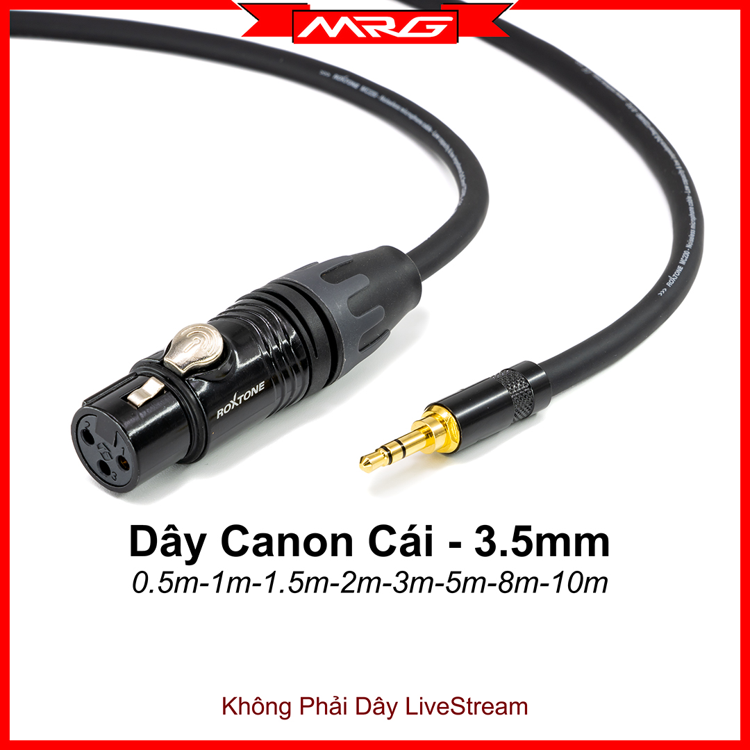  Dây 3.5 Ra Canon Cái dài 0.5m-1m-1.5m-2m-3m-5m-8m-10m  XLR-Female to 3.5mm  | dây micro jack 3.5 dây mic 3.5 dây micro thu âm vào soundcard 