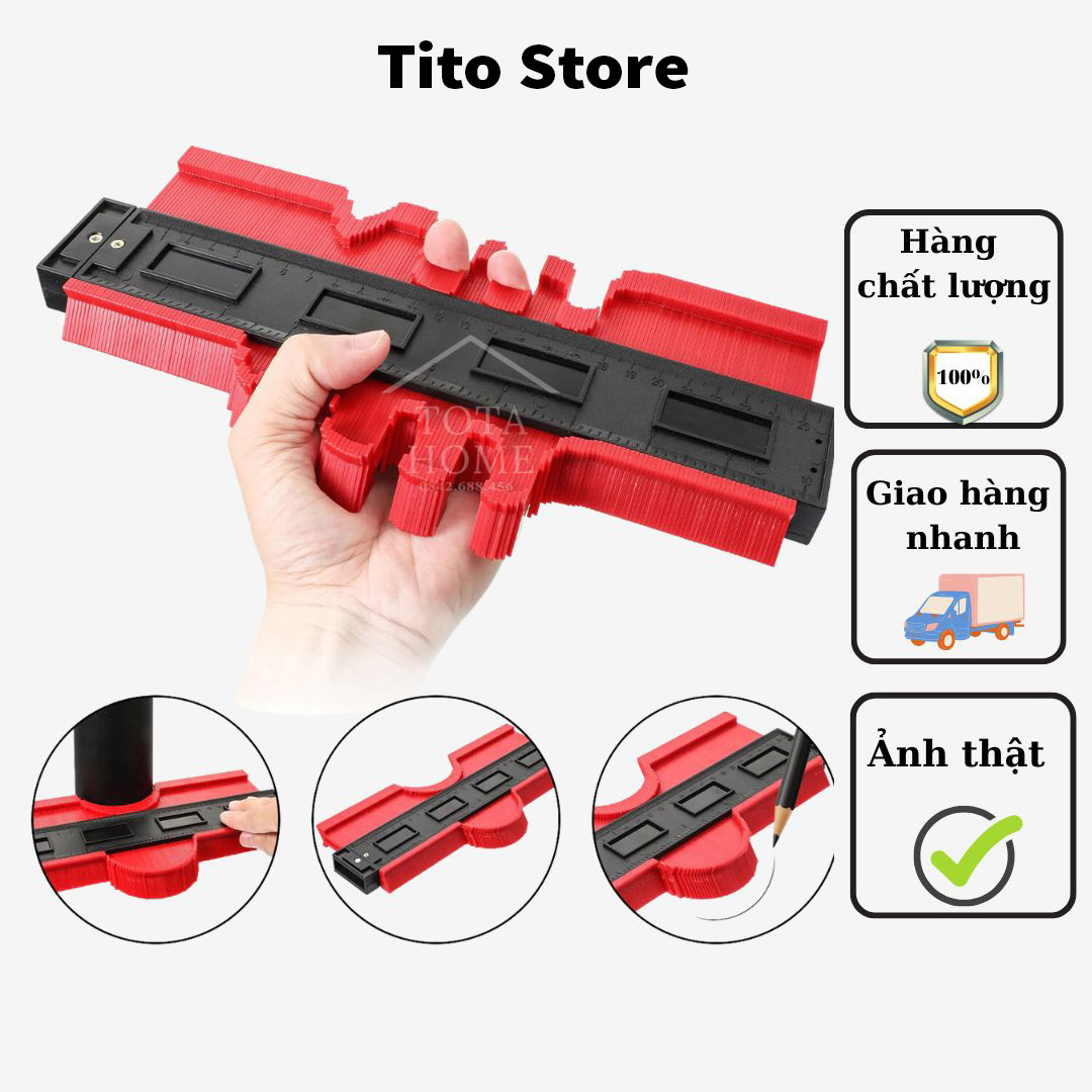 Thước đo đường viền hình dạng 25cm thước đo máy photocopy đường viền định hình bằng nhựa dụng cụ đo mẫu đường viền dụng cụ đo