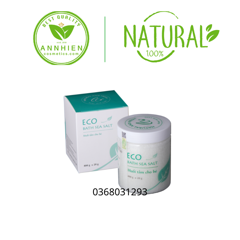 [HCM]Muối Tắm Bé ECO 400g – Muối Tắm Sinh Dược - Muối Tắm Bé Thảo Dược  An Toàn Cho Bé Giúp Giảm Rôm Sảy Mề Đay