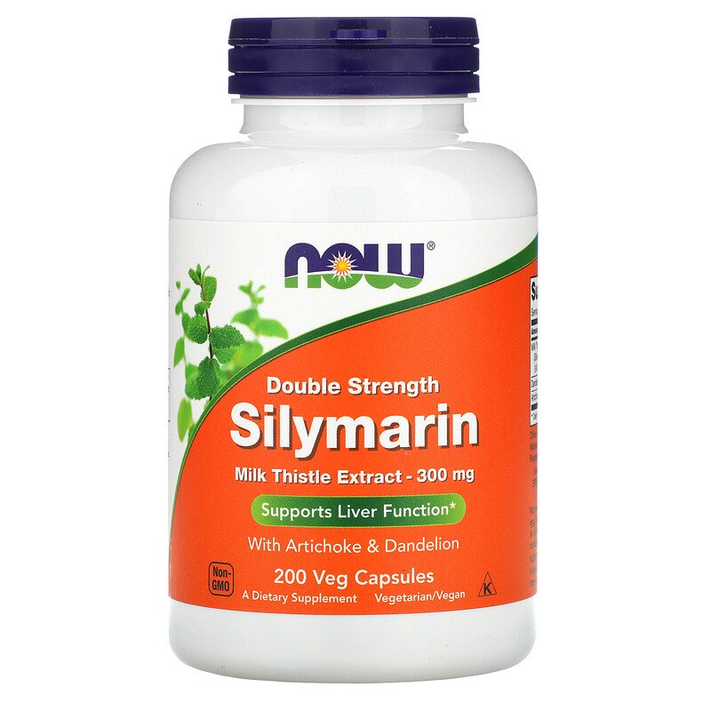 Giải độc gan, Now Foods, Double Strength Silymarin, 300 mg, 200 Veg Capsules, Date 08/2025