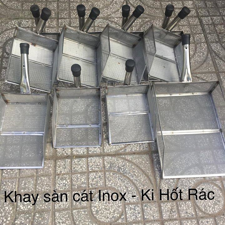 Dụng Cụ Sàn Cát Inox Có Tay Cầm Kích Thước 30x40