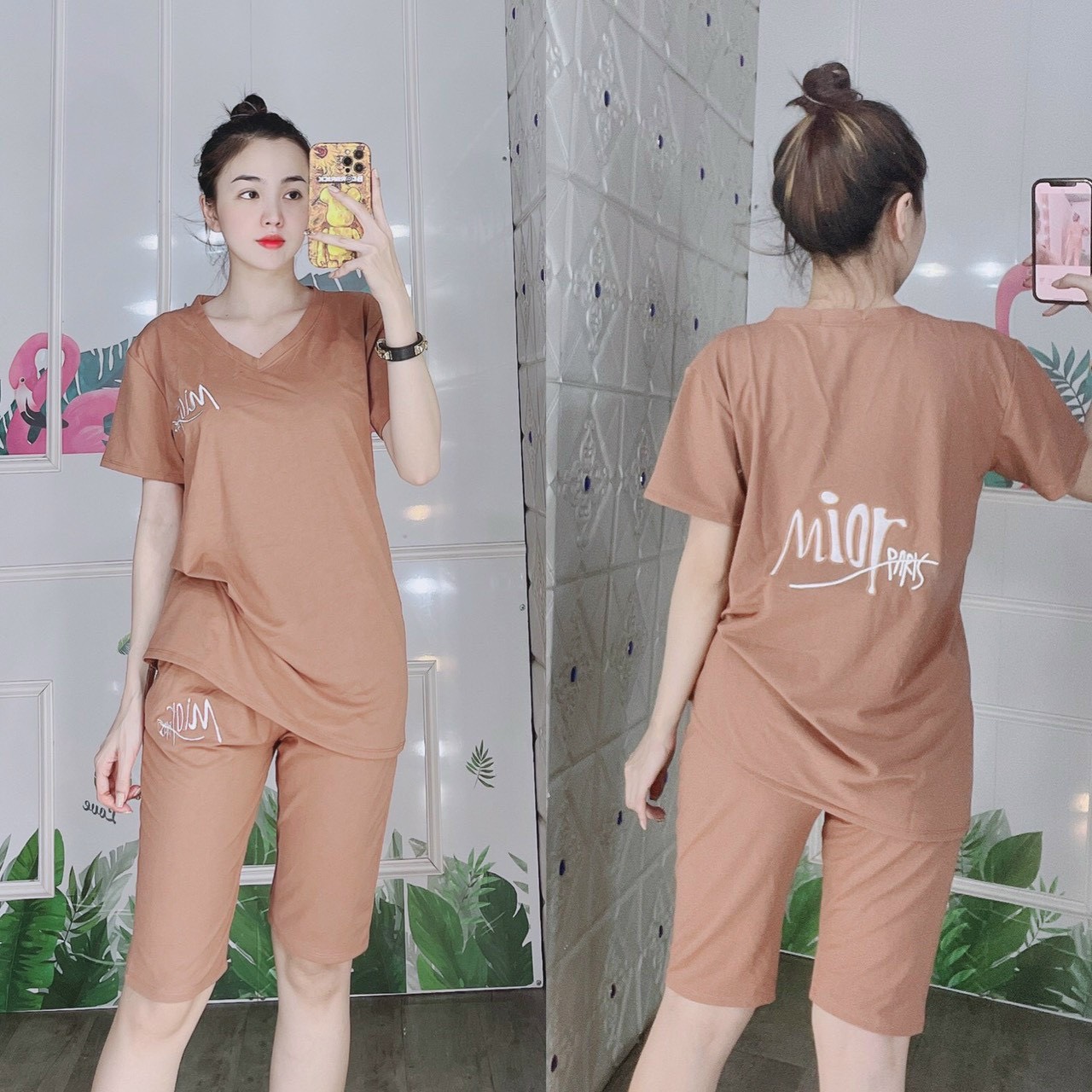 Bộ đồ nữ mặc nhà chất thun cotton đẹp co giãn 4 chiều, trẻ trung, có big size tới 85kg