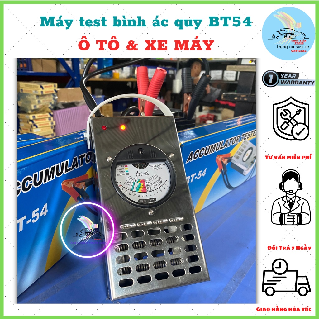 Dụng cụ kiểm tra bình ắc quy 7a-150a bt54 thông minh