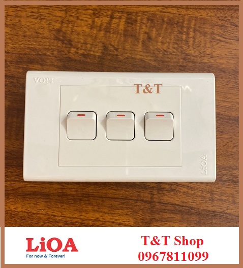 Mặt 3 ,4 lỗ với 3, 4 hạt công tắc vuông Lioa