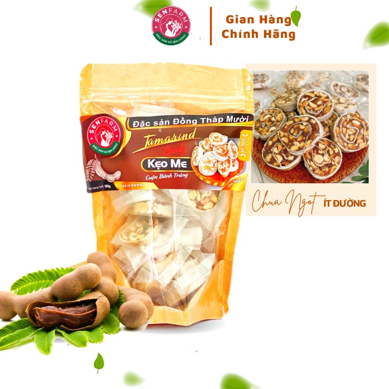 Kẹo Me cuộn bánh tráng Senfarm ít đường bịch