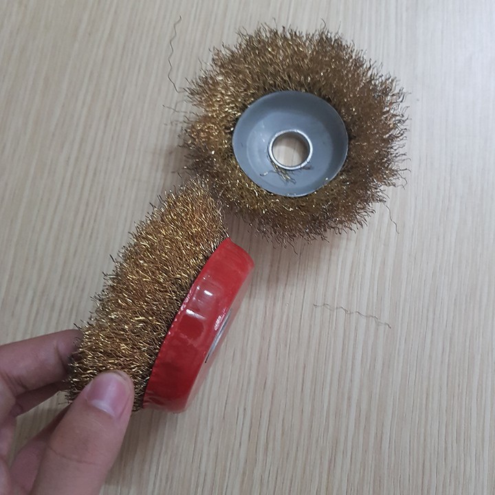 Combo 2 bát đánh gỉ đỏ sợi đồng cho máy mài cầm tay