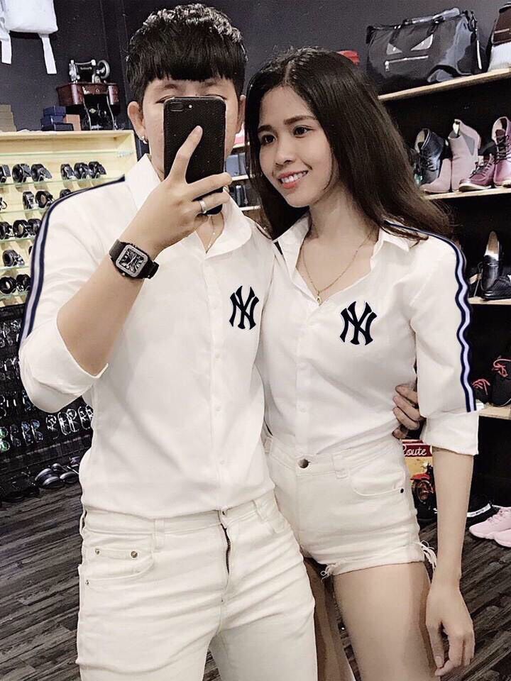 [HCM]ÁO SƠ MI CẶP THIÊU NY SIÊU ĐẸP