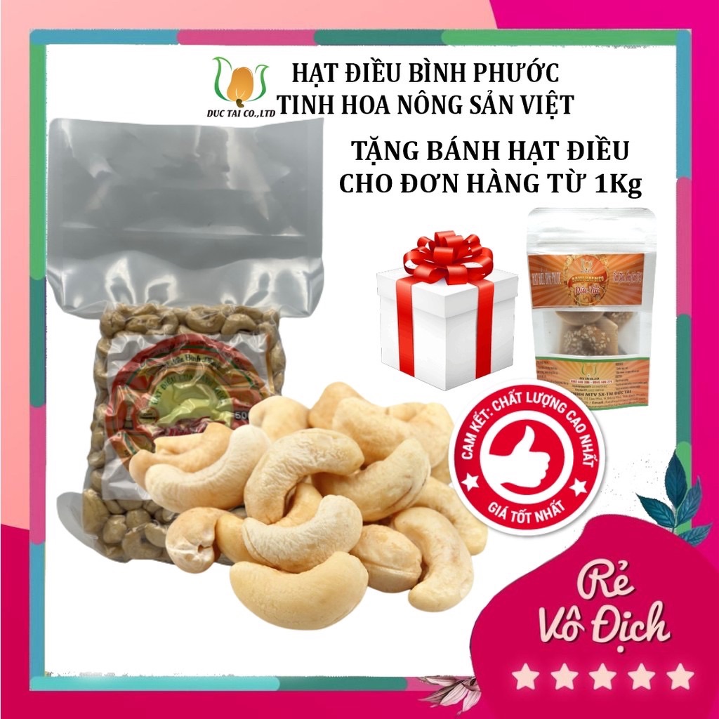 HẠT ĐIỀU TƯƠI  ❤️FREESHIP❤️ HẠT ĐIỀU BÌNH PHƯỚC CHẤT LƯỢNG XUẤT KHẨU