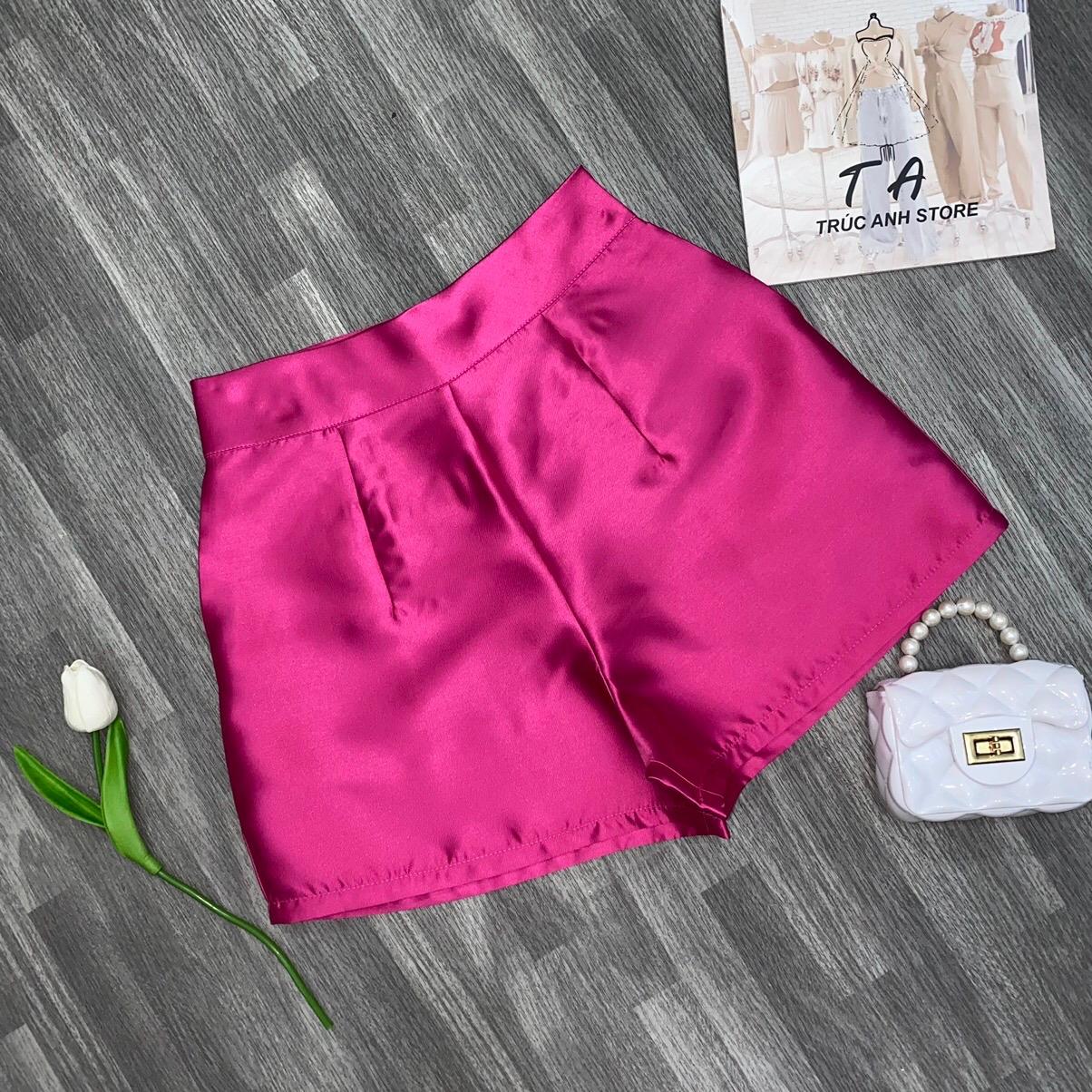 Quần short lưng cao trơn