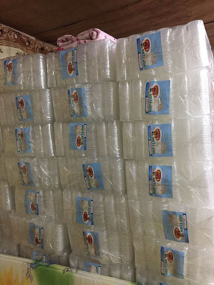 Set 50 hũ + nắp làm bánh flan hay rau câu