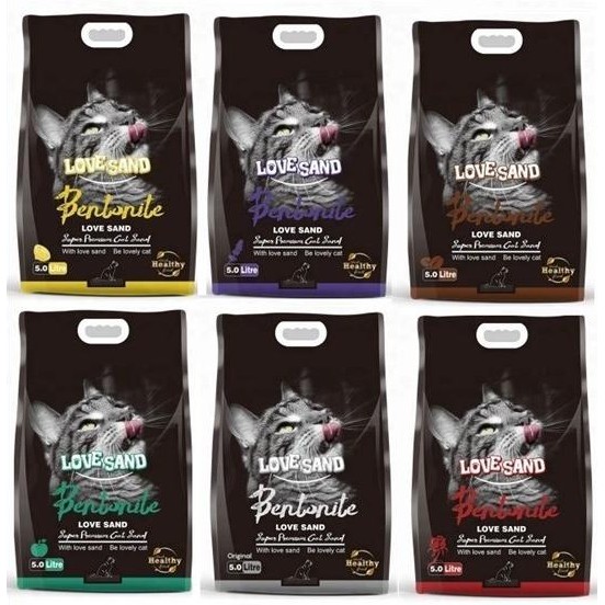 [HCM]Cát Vệ Sinh Mèo Khử Mùi Siêu Tiết Kiệm- Túi lớn 8L - Bentonite Love Sand.