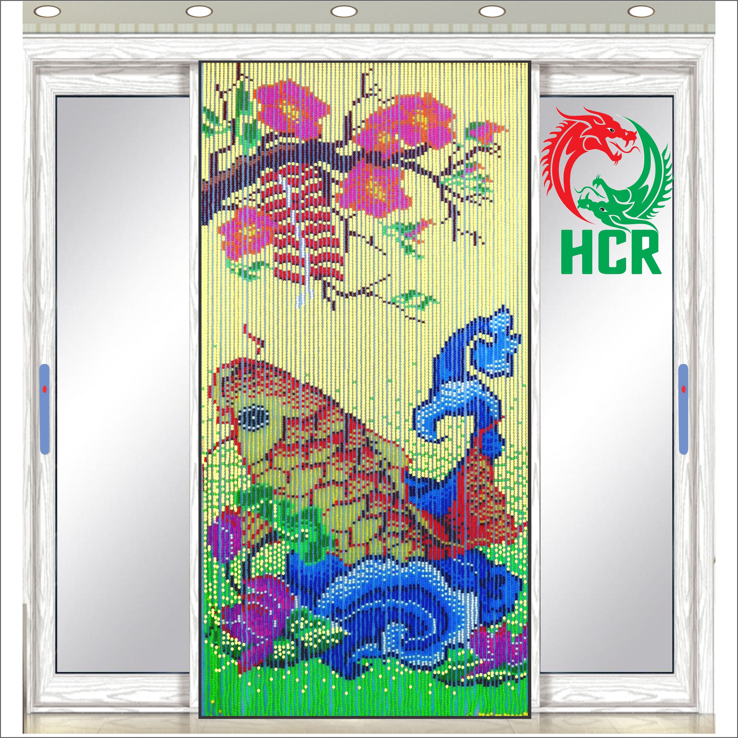 Màn hạt nhựa - Công ty Hai Con Rồng - Code 832 Cá Chép Du Xuân