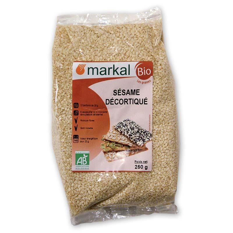 Hạt mè vàng hữu cơ tách vỏ Markal 250g