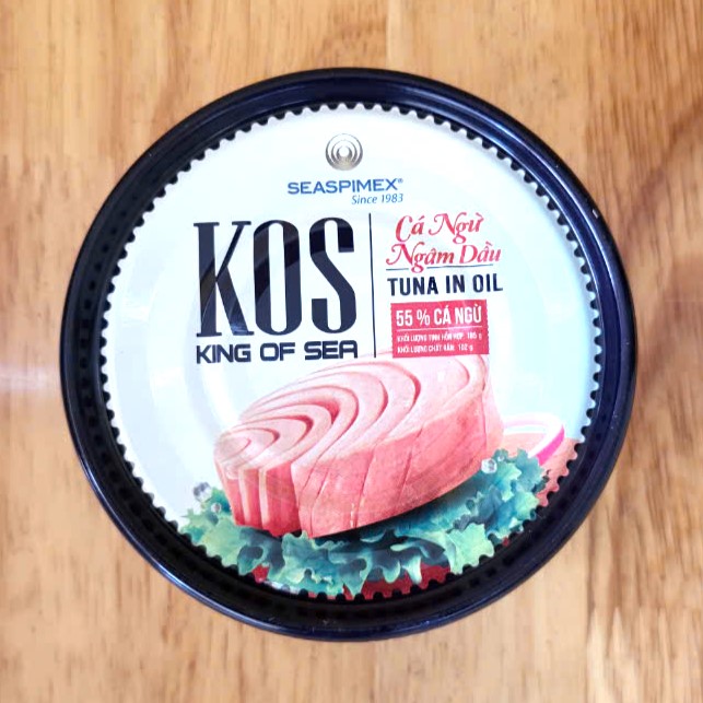 KOS [hộp 185g] CÁ NGỪ NGÂM DẦU [VN] SEASPIMEX King Of Sea Tuna In Oil