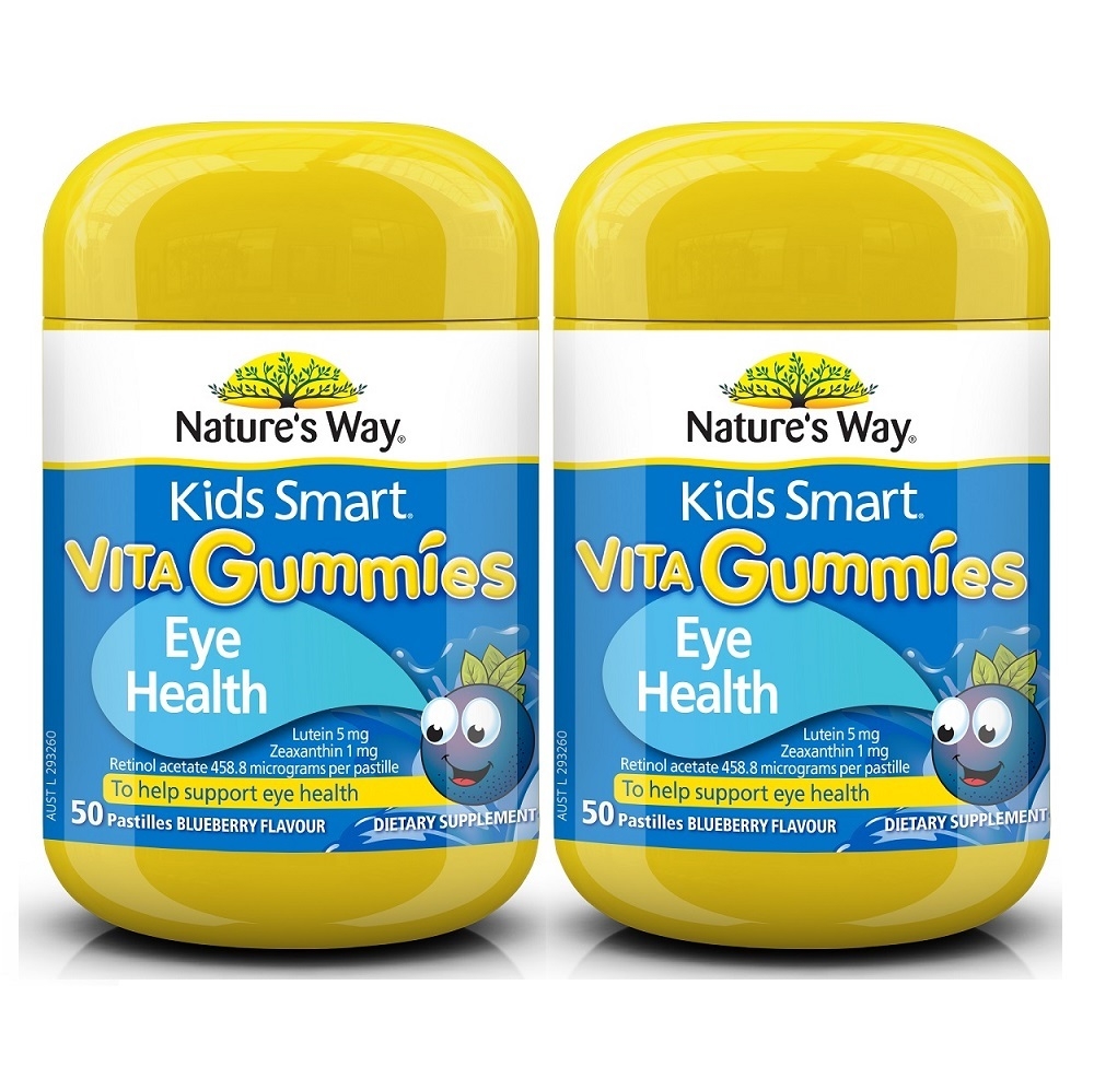 [HCM]Kẹo dẻo tăng cường thị lực cho Bé – Nature’s Way Kids Smart Vitagummies Eye Health 50 viên vị Blueberry