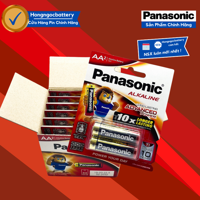 Hộp 12 Đôi Pin AA Panasonic Ankaline - Pin Khô 1,5 V