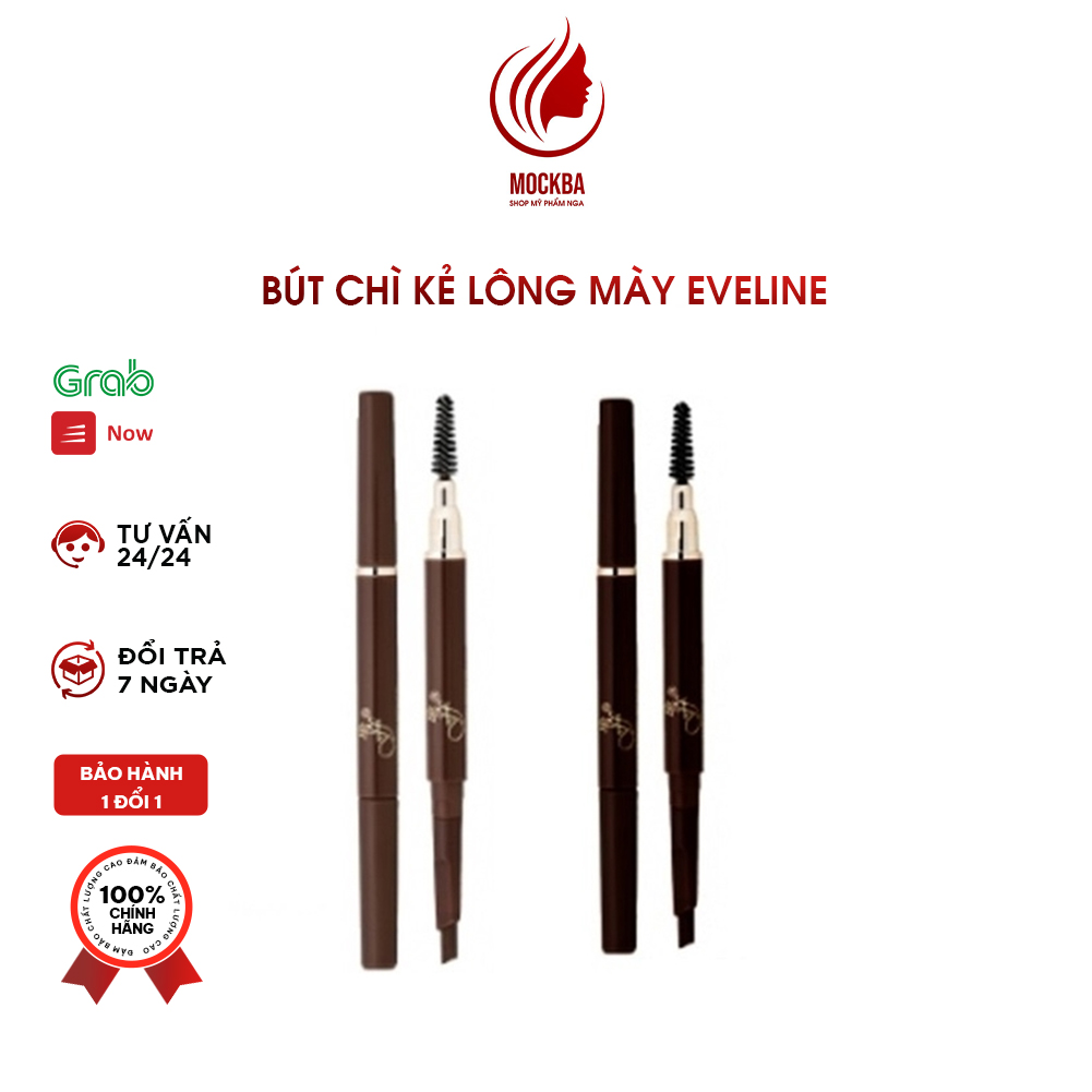 Bút chì kẻ lông mày eveline, 3 màu sắc 15ml của nga không lem, không trôi 2 đầu, không thấm nước shopmyphamng_mockba