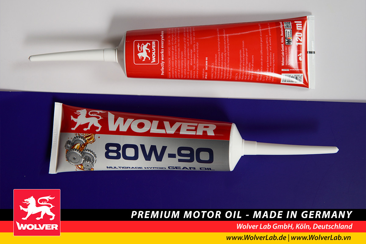 Nhớt hộp số wolver 80w90 120ml nhâp khẩu đức