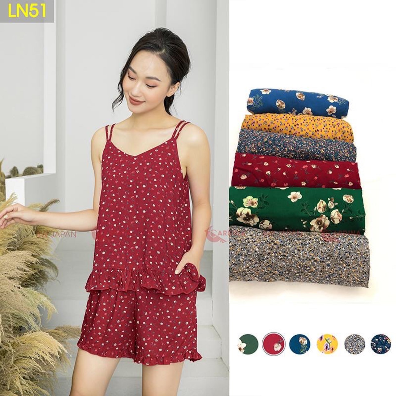 Bộ lanh nhung 2 dây Cardina cao cấp