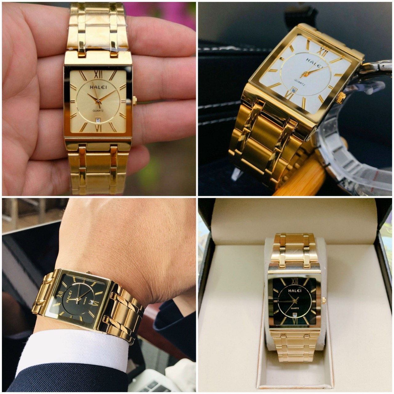 [SALE SỐC] Đồng hồ Nam HALEI mặt vuông dây thép không gỉ cao cấp size 36 mm  -dong ho nam -đồng hồ nam giá rẻ -đồng hồ nam chống nước -đồng hồ nam chính hãng- đồng hồ nam - đồng hồ đôi nam nữ- đồng hồ thông minh