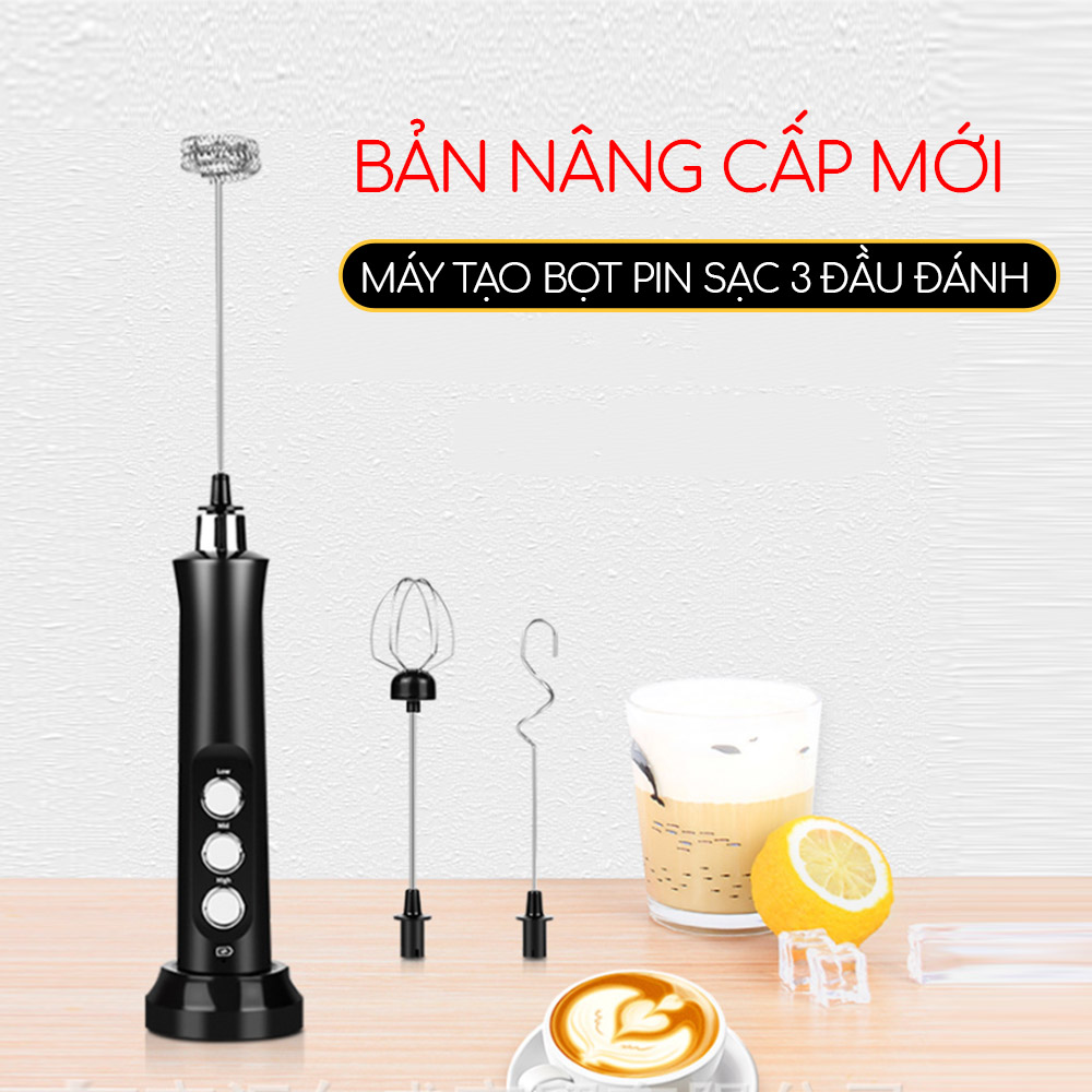 Máy đánh bọt đánh cafe đánh trứng tốc độ cao Dòng Cao Cấp 3 tốc độ