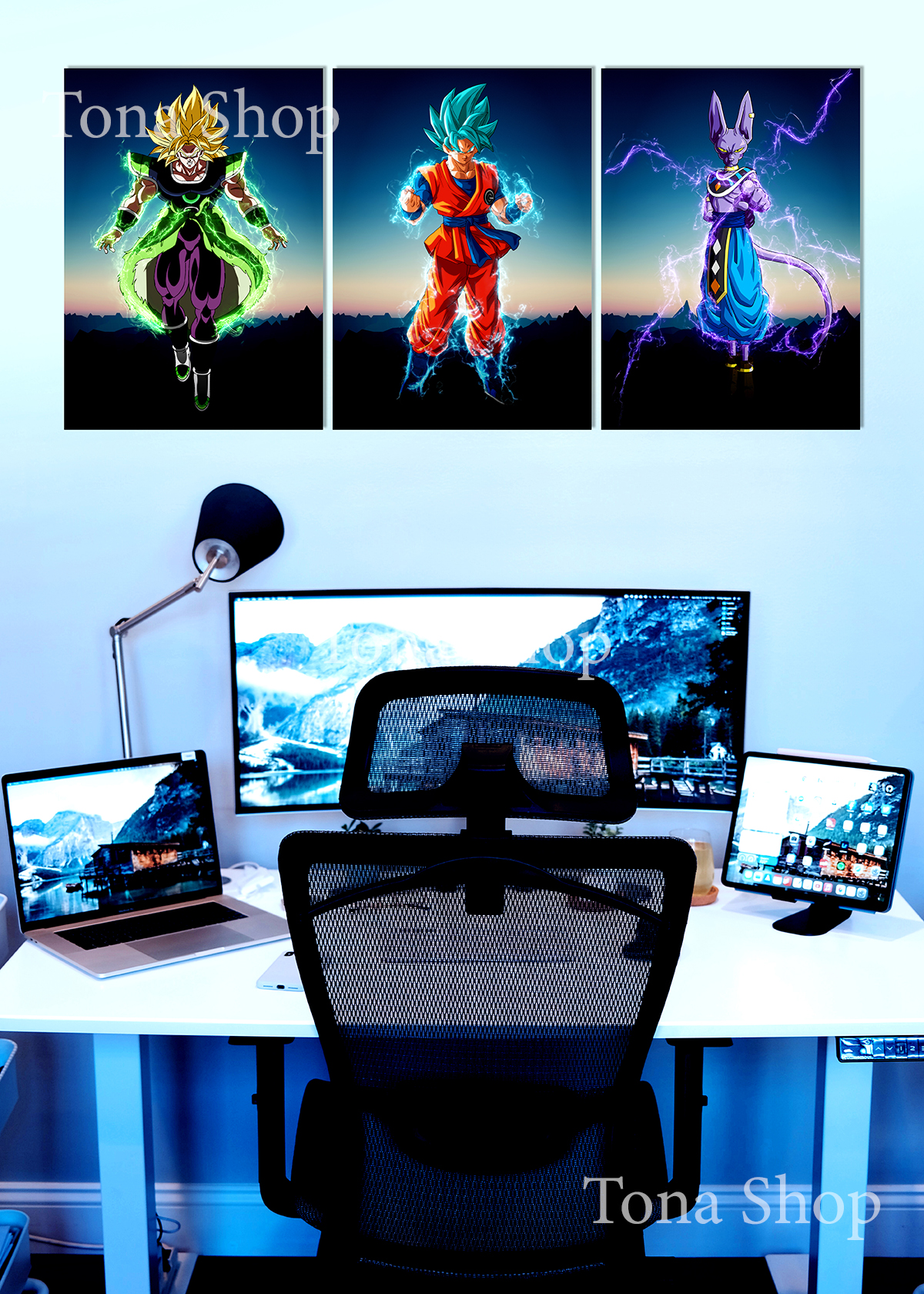 Dragon Ball - 7 Dragon Ball anime wall poster Goku. A3, A4 size. Room decor, work corner, study, gaming corner.