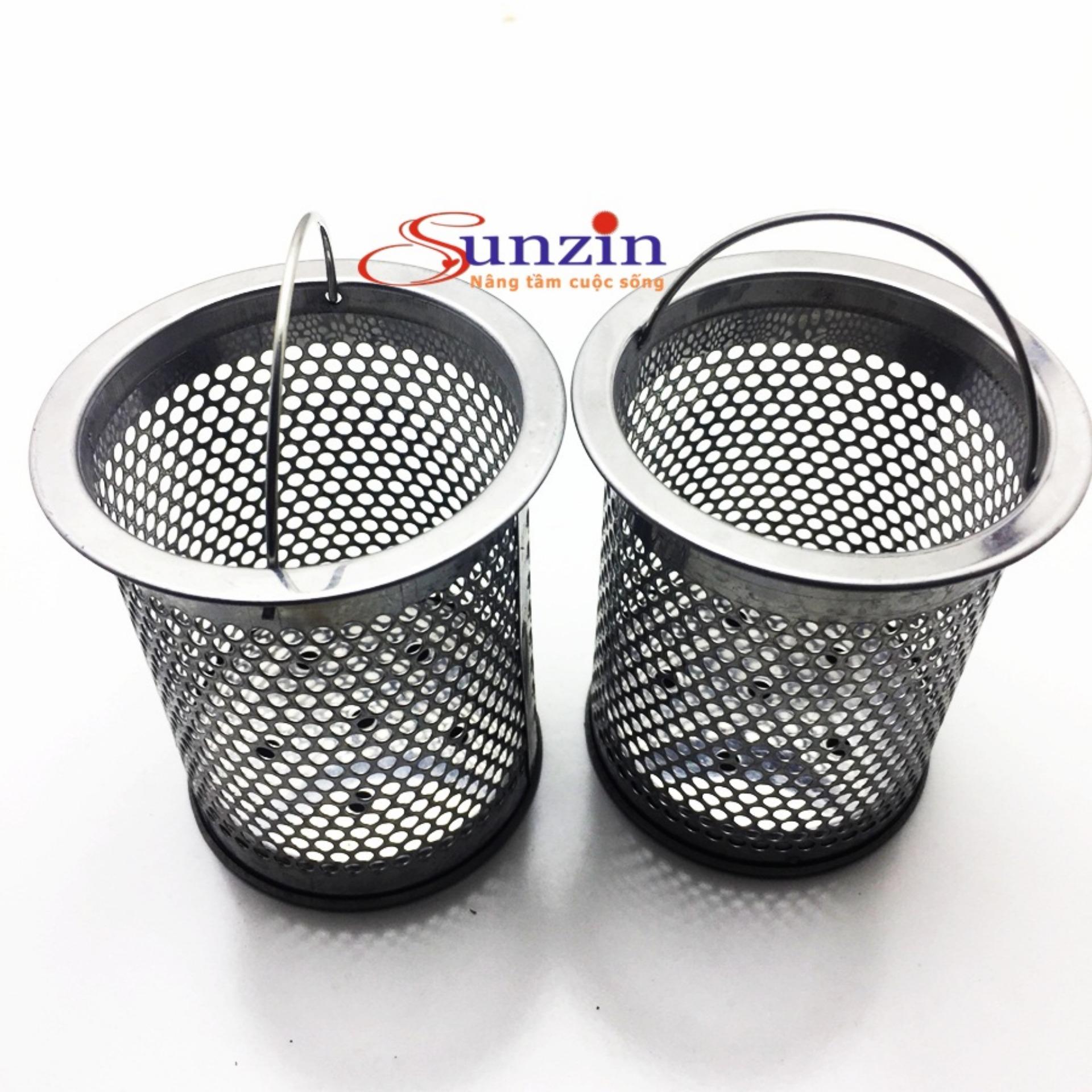 Bộ 2 chiếc bầu chặn rác inox dành cho bồn rửa chén Sơn Hà, Tân Á, Tân Mỹ, Toàn Mỹ