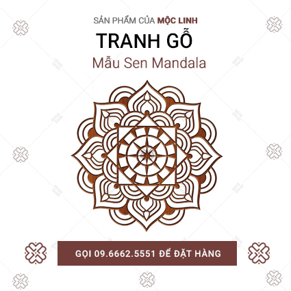 [Mandala] Tấm ốp gỗ bàn thờ chính hãng Mộc Linh