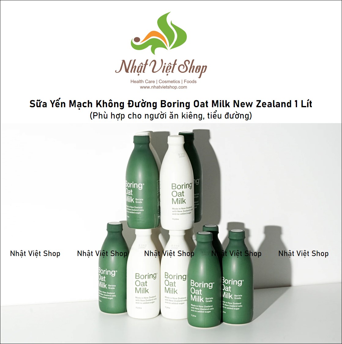 (Big Sale xả Date: T3/2026) Sữa Yến Mạch Nguyên Chất Không Đường Boring Oat Milk New Zealand 1L