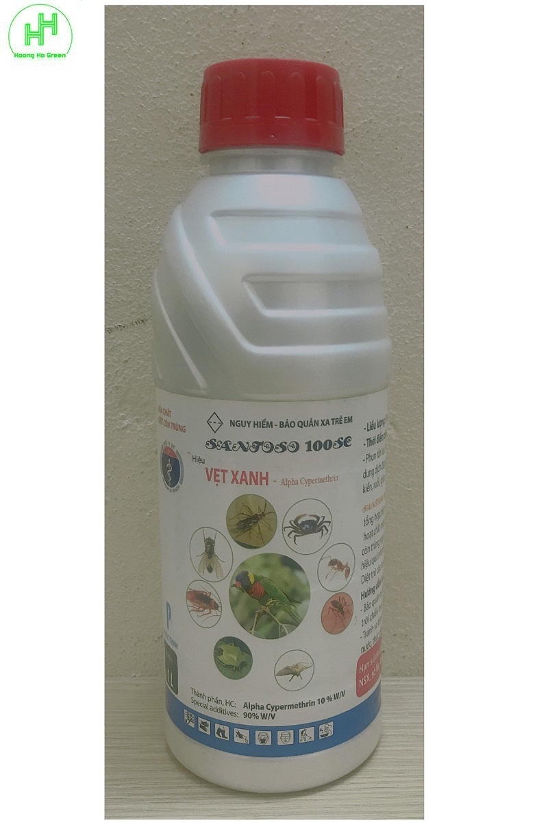 HÓA CHẤT DIỆT CÔN TRÙNG SANTOSO 100SC, Alpha Cypermethrin, 1 Lít (1000ml)