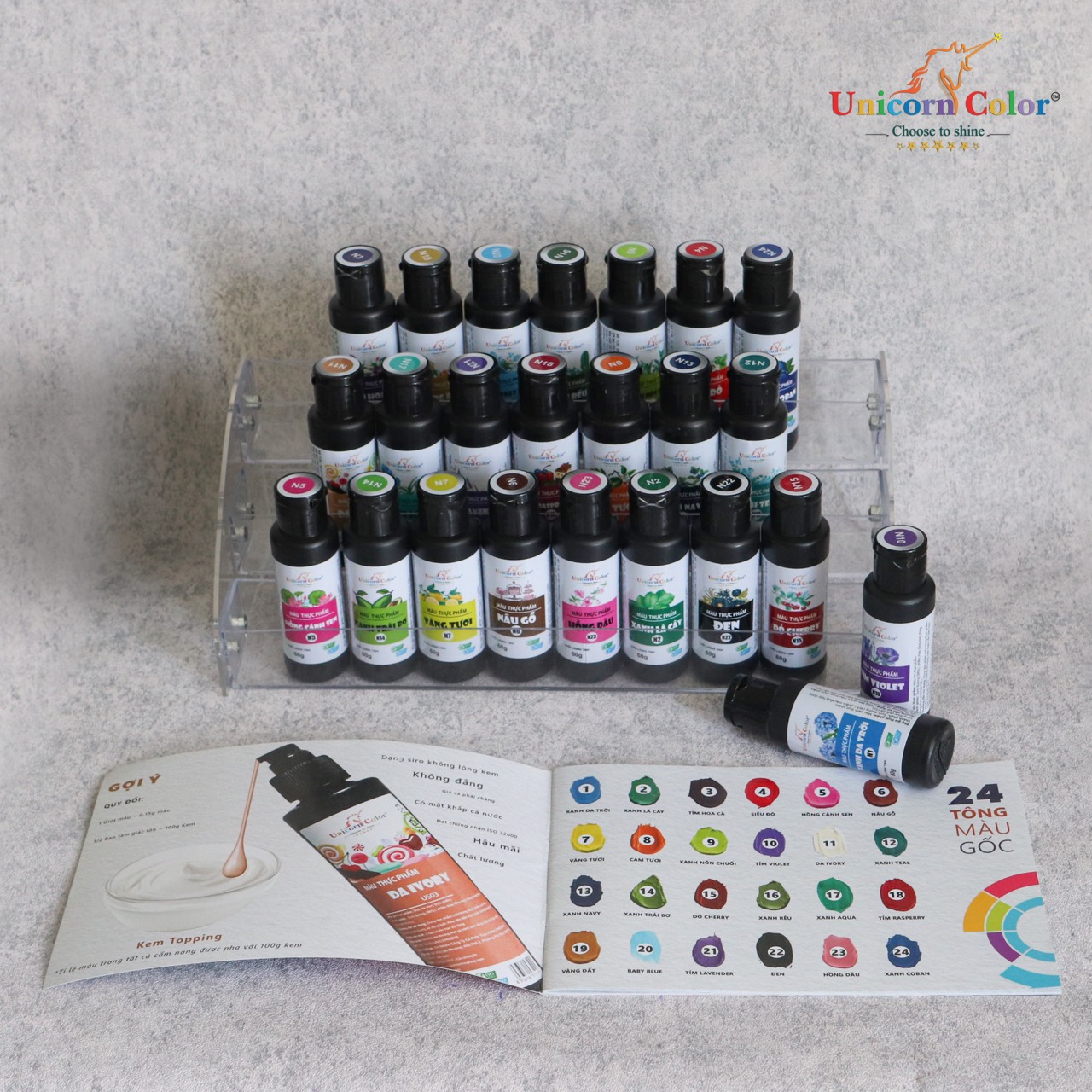 MÀU SIRO 60G - MÀU NƯỚC THỰC PHẨM- MÀU PHA KEM- ĐỒNG TIẾN VIỆT NAM