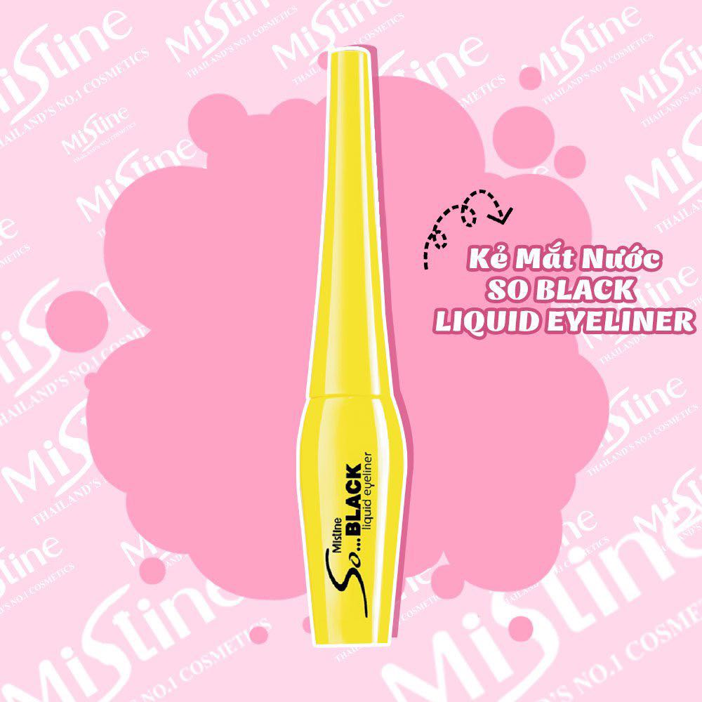 Bút kẻ mắt nước mistine so black liquid eyeliner
