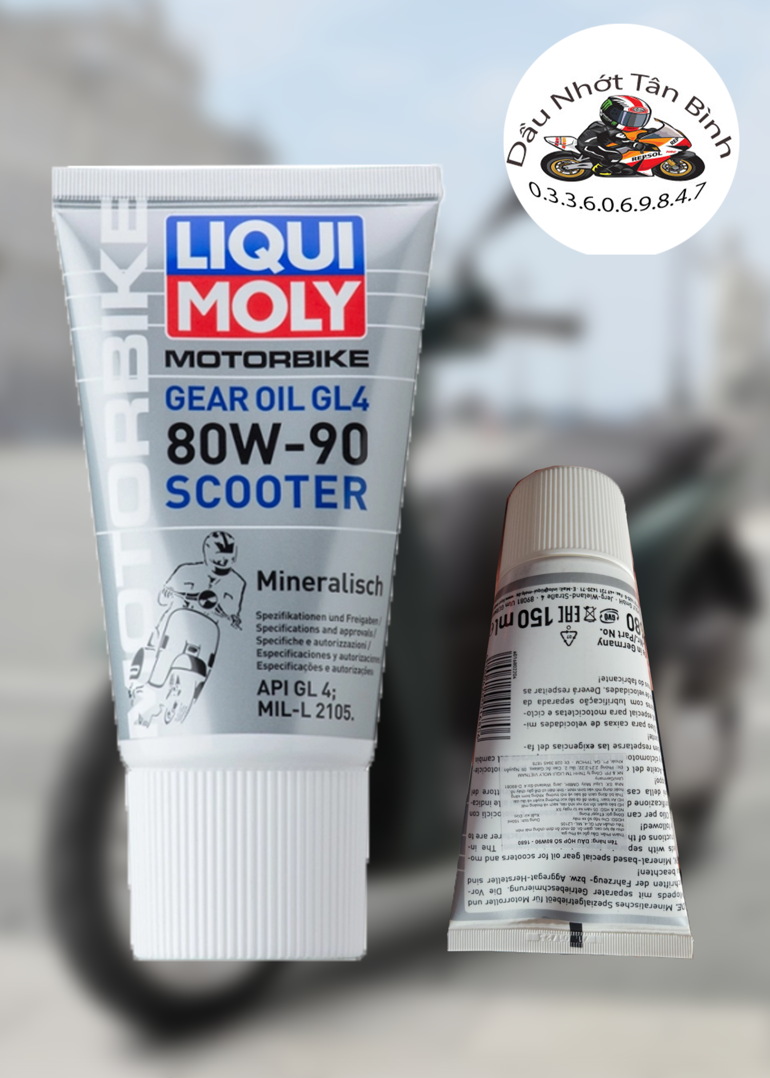 Nhớt hộp số Liqui Moly Racing Scooter Gear Oil 80W90 150ml, nhớt láp xe ga